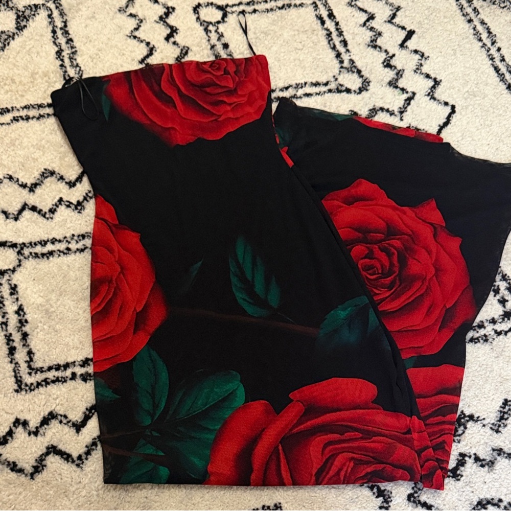 Elegant Rose Dress Long